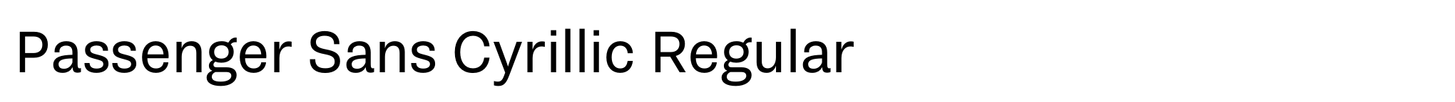 Passenger Sans Cyrillic Regular image